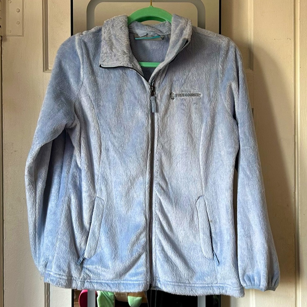 Free Country Light Blue Zip-up Jacket